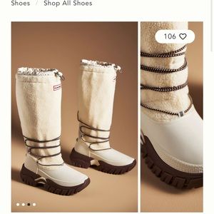 NWT Hunter Wanderer Tall Vegan winter boots